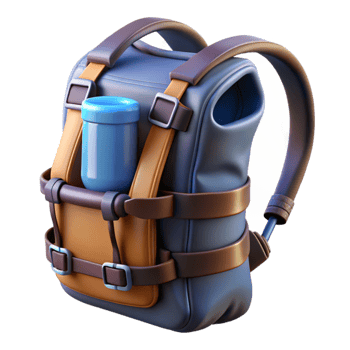 dramatic creative Hydration Pack Empty and Ready to Fill Transparent Background authentic png