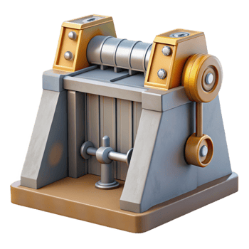 magnificent artistic Hydroelectric Dam Intake Gate Cutout with Control Mechanism original png
