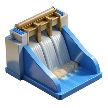 extraordinary contemporary Hydroelectric Dam Spillway Water Flow Isolated premium png