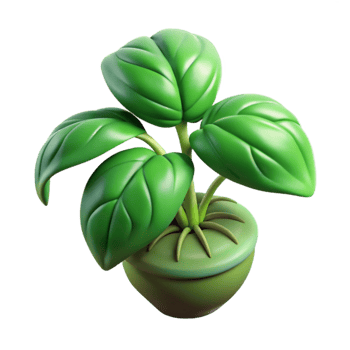 dramatic traditional Hydroponic Basil Fresh Green Isolated Element premium png