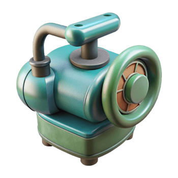 vibrant abstract Hydroponic System Air Pump Close Up Cutout detailed png