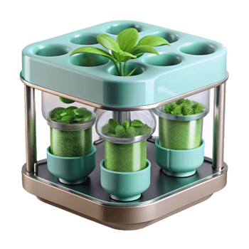 vibrant contemporary Hydroponic System Close Up genuine png