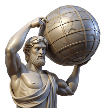beautiful creative Atlas Shoulders the Celestial Sphere authentic png