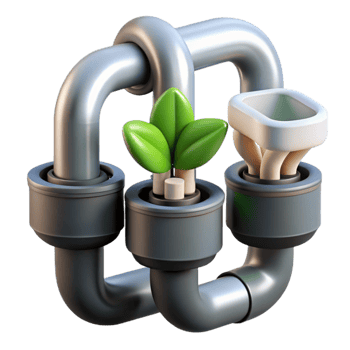 impressive vintage Hydroponic System Pipes and Tubing Cutout genuine png