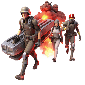 wonderful artistic A Group of Space Pirates Armed with Laser premium png