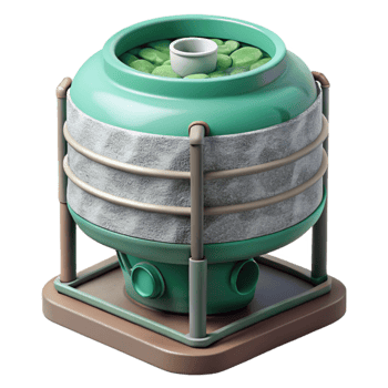 serene contemporary Hydroponic System Water Reservoir Close Up Cutout genuine png
