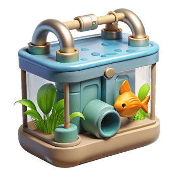 dramatic classic Hydroponic System with Fish Tank Cutout Element high quality png