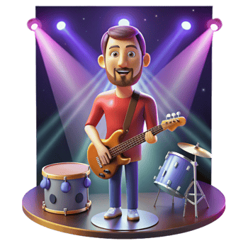 impressive classic Portrait of a Musician with Their Instrum high resolution png