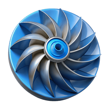magnificent creative Hydropower Turbine Blades Rotating Transparent Background professional png