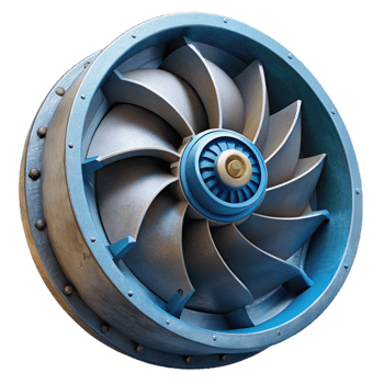 impressive modern Hydropower Turbine Cross Section Isolated genuine png