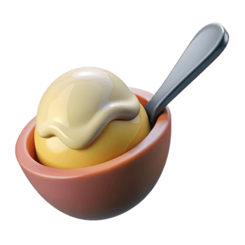 stunning creative Ice Cream Scoop Vanilla Bean Transparent Background png