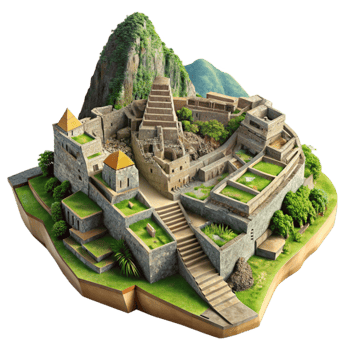 impressive modern Inca City Machu Picchu Aerial View Cutout exclusive png