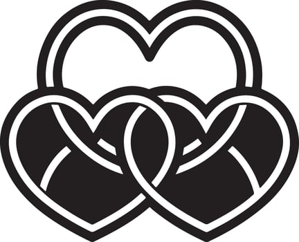 Essence of Love Black Line And Fill Icon vector