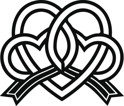 Essence of Love Black Line and Fill Icon Design vector