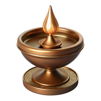 dramatic creative Incense Holder Brass Diwali Tradition Transparent Background detailed png