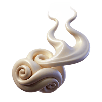 serene creative Incense Smoke Swirls Abstract on Transparent Background professional png