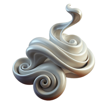 dramatic abstract Incense Smoke Swirls Abstract on Transparent Background premium png