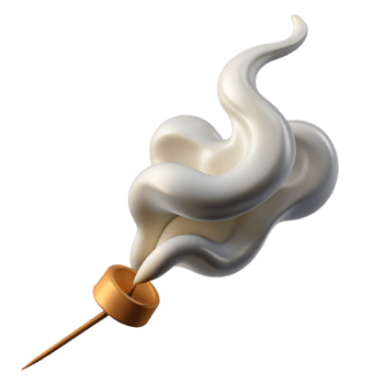 beautiful rustic Incense Smoke Wispy Texture on Transparent Background high quality png