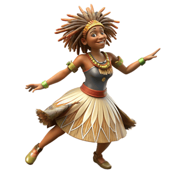 wonderful rustic Indigenous Dancer with Flowing Dress Cutout detailed png