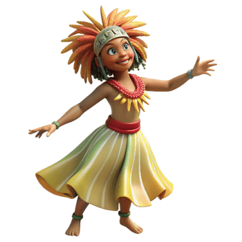 extraordinary vintage Indigenous Dancer with Flowing Dress Cutout exclusive png