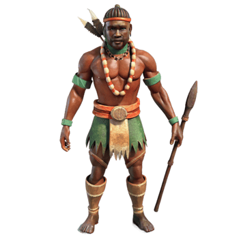 dramatic minimalist Indigenous Hunter Silhouette Cutout premium png