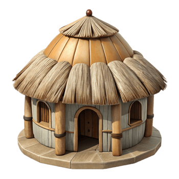 magnificent contemporary Indigenous Hut with Thatched Roof Cutout professional png