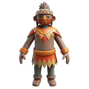 wonderful traditional Indigenous Shaman Silhouette high quality png