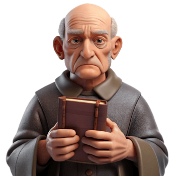 serene minimalist Portrait of an Elderly Man with a Weath exclusive png
