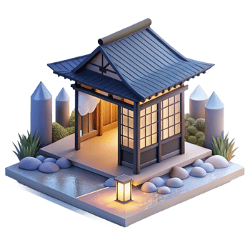 extraordinary contemporary Japanese Tea House Nestled in a Zen Garde original png