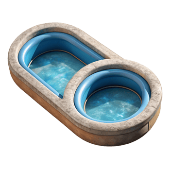 vibrant vintage Infinity Pool Edge Close Up Cutout authentic png