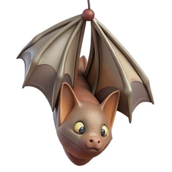 beautiful classic Injured Bat Hanging Upside Down Transparent Cutout genuine png