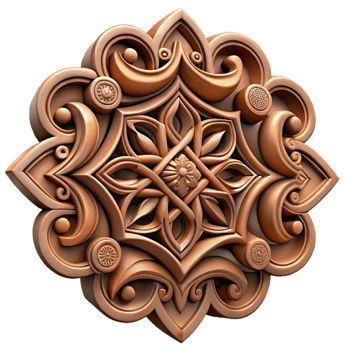 elegant rustic Intricate Carved Wood Detail Transparent Background genuine png