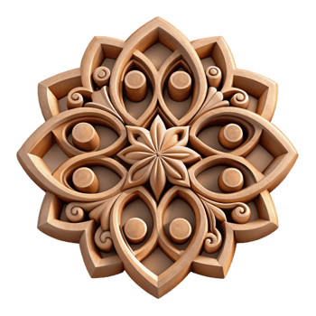 vibrant rustic Intricate Scroll Saw Detail Isolated Cutout detailed png