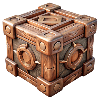 vibrant vintage Intricate Wooden Puzzle Box Closed Isolated premium png