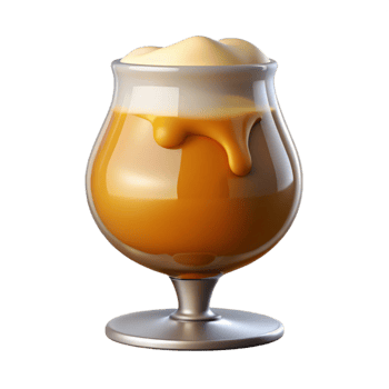 extraordinary minimalist Ipa Beer in Snifter Glass Isolated genuine png