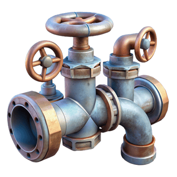vibrant artistic Irrigation Pipes and Valves Transparent Background exclusive png