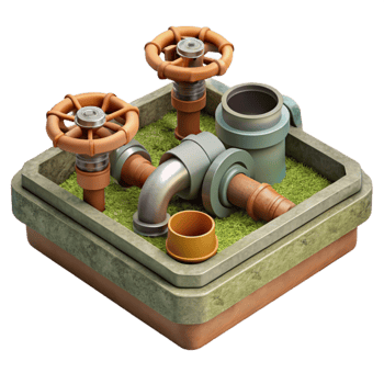 extraordinary abstract Irrigation System Pipes and Valves Cutout Element professional png