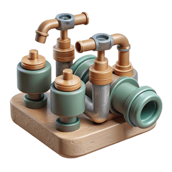 vibrant classic Irrigation System Pipes and Valves Cutout Element png