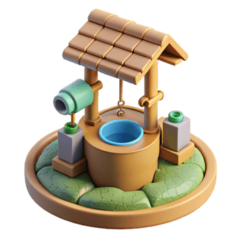 serene contemporary Irrigation System Cutout with Sprinkler Heads Transparent Background premium png