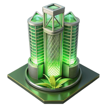 extraordinary abstract A Futuristic Skyscraper with Vertical Far 4K png