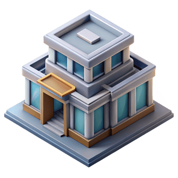 stunning rustic Isometric Building with Modern Design Isolated Element genuine png