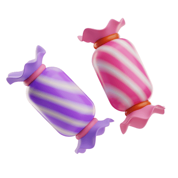 Candy Birthday Party illustration 3D png