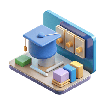 impressive traditional Isometric Online Learning Platform Transparent Background detailed png