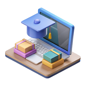 magnificent artistic Isometric Online Learning Platform Transparent Background genuine png