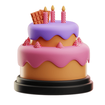 Birthday Cake Birthday Party illustration 3D png