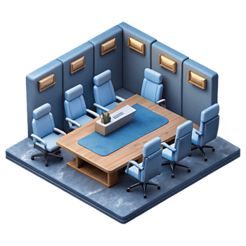 stunning classic Isometric Vr Conference Room Isolated Element genuine png