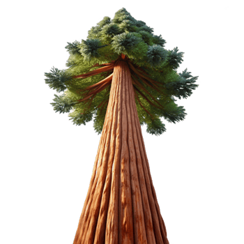 serene classic A Giant Sequoia Tree Reaching Towards the S professional png