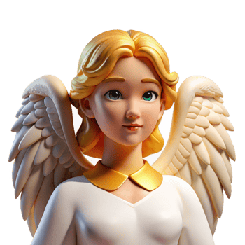 extraordinary rustic Portrait of an Angel with Large White W 4K png