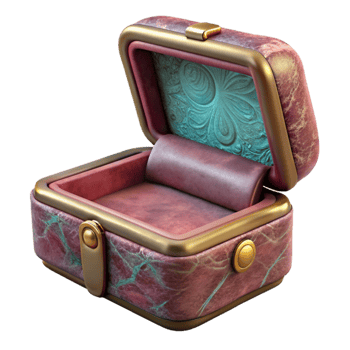 dramatic artistic Jewelry Box Velvet Lined Cutout Element png