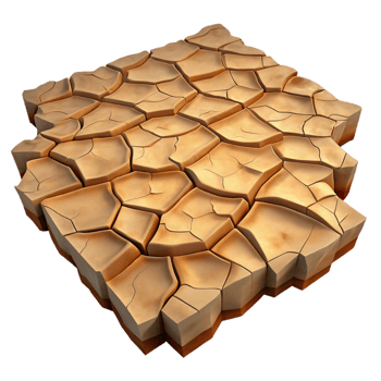 serene rustic A Cracked Desert Floor Intricate Pattern high quality png